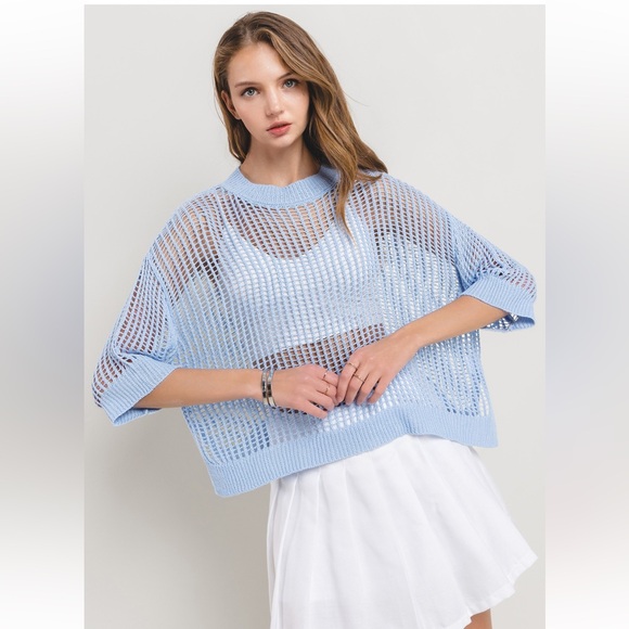 34 Boho Net Knitted Sweater Top - Picture 2 of 6